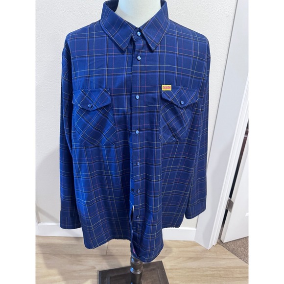 DIXXON Other - Dixxon Flannel Toru Button Up Shirt Long Sleeve Blue Plaid Men's 3X